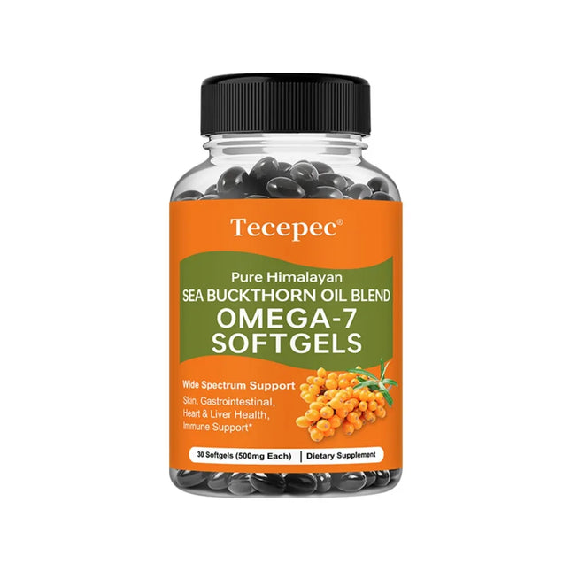 Omega-7 Softgels, Premium Himalayan Sea Buckthorn Oil – Supplement for Healthy Skin, Hair, Nails and Dryness