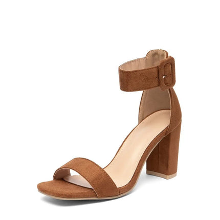 Ladies High Heel Sandals Women Pump Oes Size 42 43 Faionable Casual Low Cut Uppers Daily Wear Fur Material Thi Heel