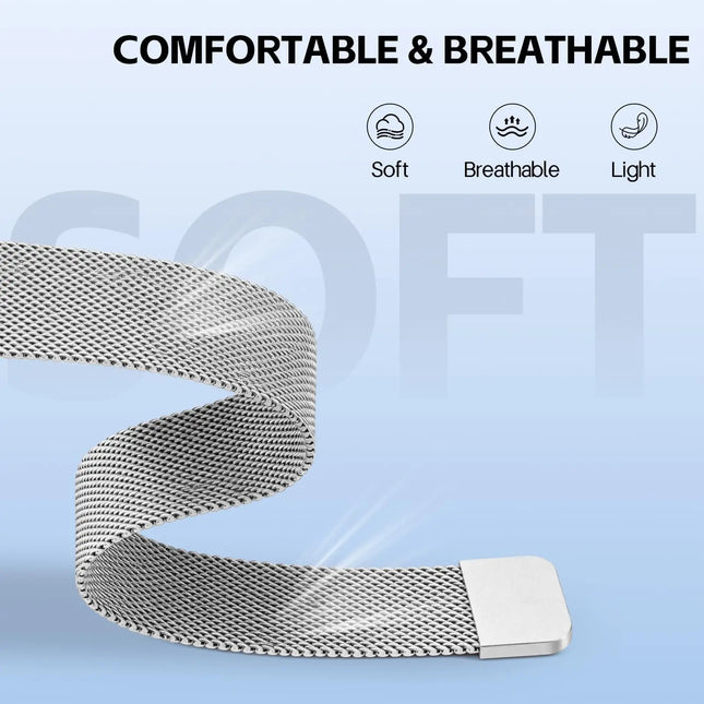 14mm Magnetic Milanese Loop Strap For Garmin CIRQA Smart Band Sports breathable Metal bracelet Garmin Lily 2 Correa accessories