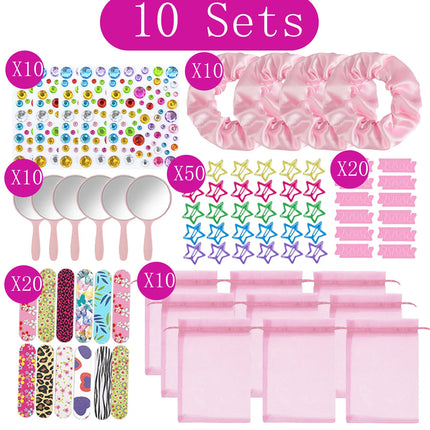 6/10/12Sets Spa Party Robes for Girls Kimono Girls Robe Gowns Kids Birthday Party Supplies Favors Sleepover Slumber Pajamas Part