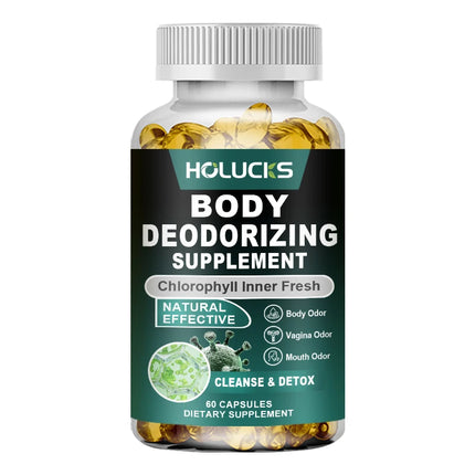 Advanced Body Deodorizing Supplement, with Organic Peppermint Leaf, for Reduces Strong Sweat Odor, Promotes Freshness All Day