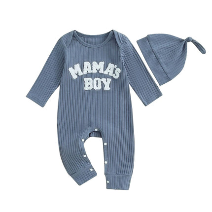 Newborn Boy Clothes Baby Boy Coming Home Hospital Outfit Little Dude Romper Jumpsuit+Hat Clothing Set