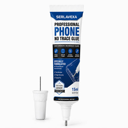 Phone Repair Glue and Adhesive Remover Kit with Precision Needle Tips and Cleaning Swabs for Screen Back Cover Frame Assembly