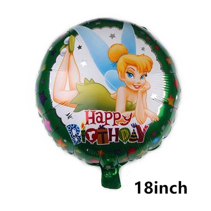 Cartoon Tinker bell Kids Birthday Party Decoration Tableware Elf Fairy Paper Plate Tablecloth Balloon Tinkerbell Party Supplies