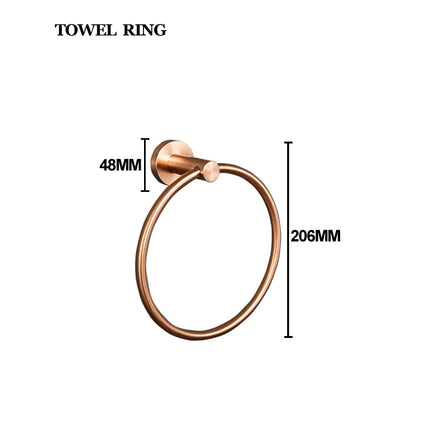 High Quality Brushed Rose Gold 304 Stainless Steel Towel Rack Toilet Paper Holder Towel Bar Soap Dish Bathroom Accessories