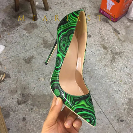 Black patent leather red soled high heels for women 2025 new professional temperament pointed shallow mouth sexy single shoes