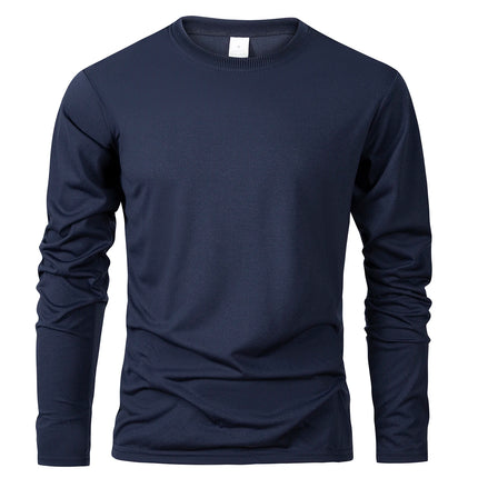 Men's Long Sleeve T Shirts Casual Round Neck Moisture Wicking Tees Male Tops Sports comfortable versatile Men's T-shirts
