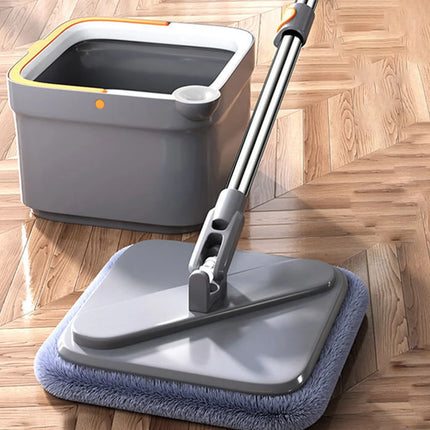 Practical Floor Cleaning Mop with Bucket Self-Cleaning Mop Hand-Free 360 Rotatable Adjustable for Automatic Door Corner