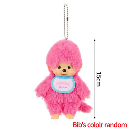 Cute Monchhichi Baby Doll Keychain Birthday Party Gift Monchhichi Hanging Pendant Doll for Bags Cartoon Monkey Pendant