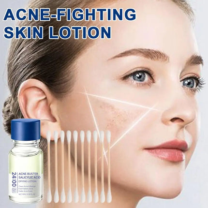 Salicylic Acid Essence Treatment Lotion Drying Lotion Face Serum with Cotton Swab Fade Acne Scars Minimize Pores for Skin-Smooth