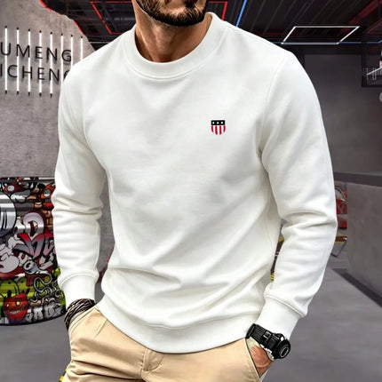 100% pure cotton high-end brand men's long sleeve polo shirt autumn winter fashionable luxury embroidery golf top casual T-shirt