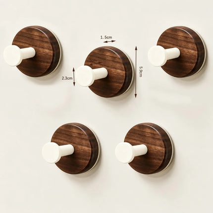 Modern Luxury Bathroom Accessories Set Walnut Wood Towel Rack Wall Mounted Bathroom Hardware Set Shelf Hooks Toilet Paper Holder