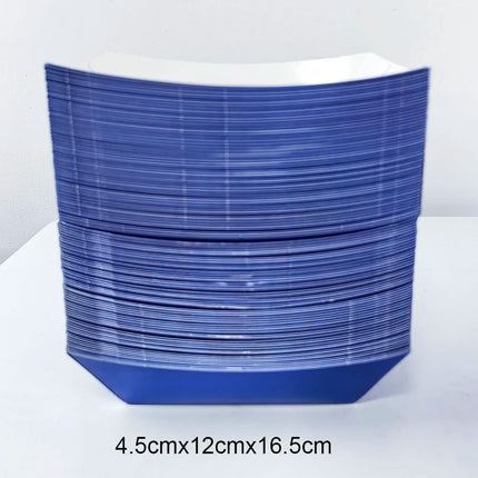 6/12/24 Solid Color Paper Food Trays Disposable Food Boat Black White Blue Yellow Popcorn Box Baby Showe Birthday Party Supplies