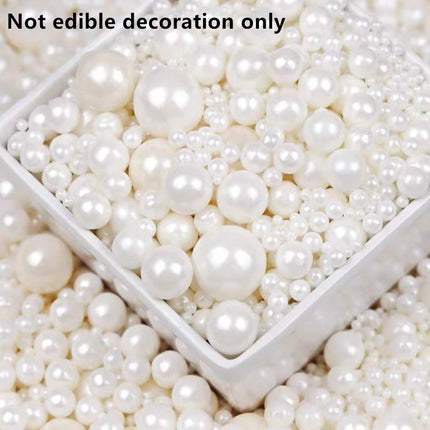 75g/130g Pearl Ball DIY Cake Topper Baking Decoration Sprinkles Wedding Birthday Cake Decoration for Decoration Only Not Edible