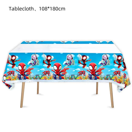 Spidey And His Amazing Friends Birthday Party Decoration Plates Tablecloth Cup Banner For Kids Birthday Balloon Party Favor Gift