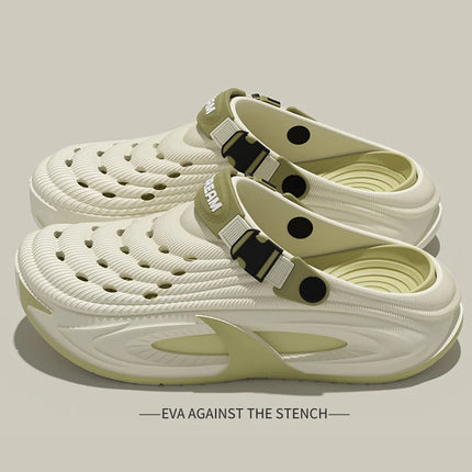 Unisex Summer Platform Sport Sandals Men 2026 Fashion Eva Soft Thick Bottom Clogs Men Outdoor Hollow Out Non Slip Beach Sandles