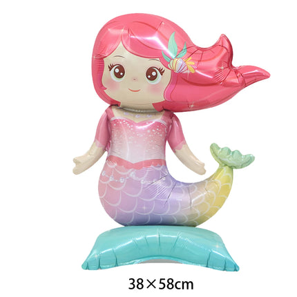 Big Upright Mermaid Tail Balloon Mermaid Balloon Wedding Baby Shower Kids Girls Birthday Decor Mermaid Birthday Party Decoration
