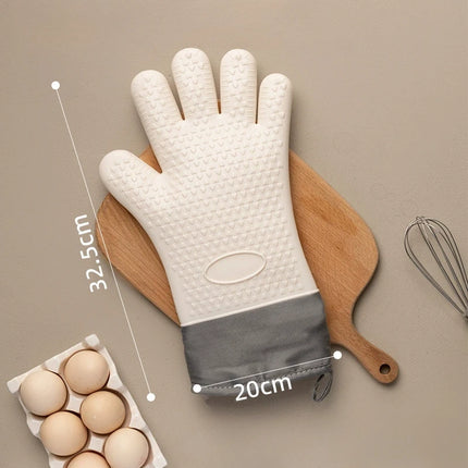 Anti-scald Silicone Oven Mitts for Kitchen Non-Slip Insulated Microwave Gloves for Baking BBQ Gloves Heat Insulation Mittens