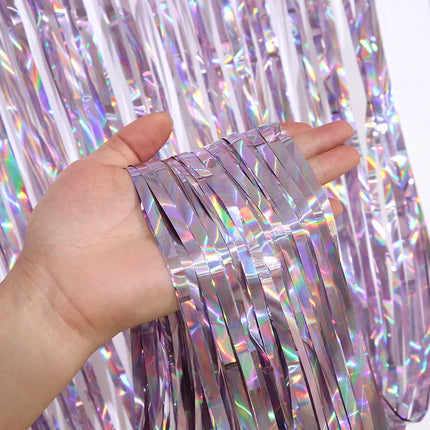 Cheap Tinsel Foil Fringe Curtains Backdropfor for Photo Booth Wedding Graduations Birthday Christmas Event Party Supplies