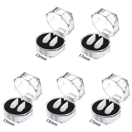 1-5pcs Vampire Teeth Fangs Dentures Props Halloween Costume Props False Teeth Solid Glue Denture Adhesive Halloween Party Decor