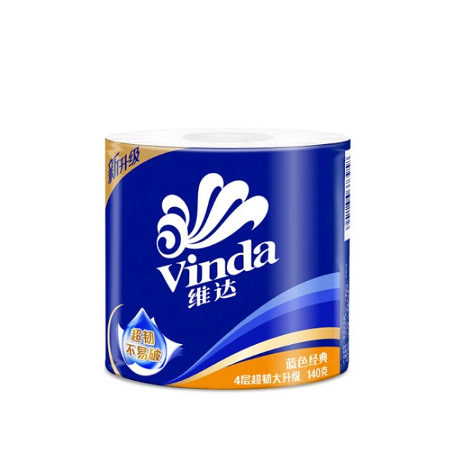 10-30 Rolls Of Vinda Paper, 4 Layers, 140g Per Roll, Blue Household Toilet Paper, Roll Paper, Stock Selection
