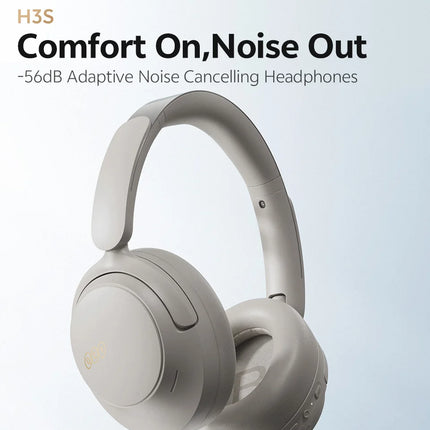 QCY H3S Over Ear Headphone Hi-Res LDAC Spatial Sound Headset H3S -56dB Adaptive ANC Wireless Earphone Bluetooth 6.0 102Hrs