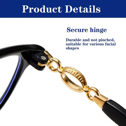 FG New 3 in 1 Progressive Multifocal Reading Glasses Women Anti-blue Eyeglasses Easy To Look Far and Near +1.0 To +4.0