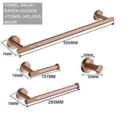 Brushed Rose Gold Brass Knurled Toilet Brush Holder Toilet Paper Holder Towel Bar Rail Rack Hanger Hook Soap Dish Hardware Set