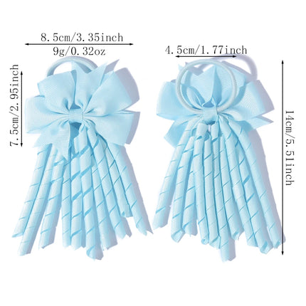 2pcs Girls' Bow Tassel Headband  for Children Babies Girls Parties Dances Ponytails Fixed Hair Accessories Baby Hair Accessories