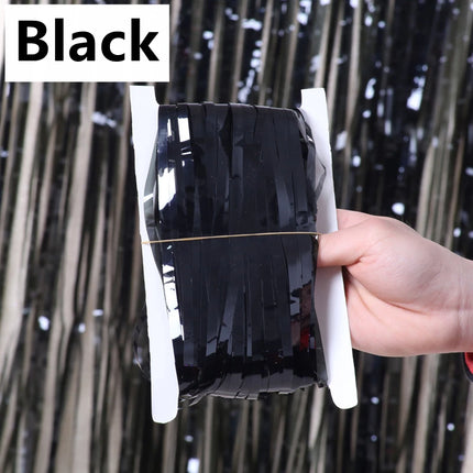 New 4/2/1Pack Party Backdrop Metallic Foil Fringe Tinsel Curtain Adult Kids Birthday Party Wedding Decoration Baby Shower Favor