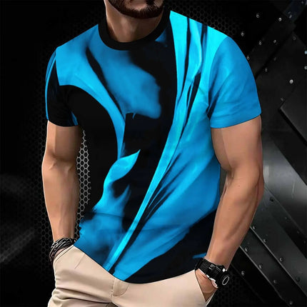Men Print T Shirt Short Sleeve Crew Neck Casual Summer Fashion Tees Tops For Daily Outdoor Wear