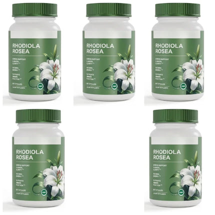 Rhodiola Rosea Extract Capsules 500mg Herbal Adaptogen for Daily Wellness Focus Mental Clarity and Energy Support 60 Capsules