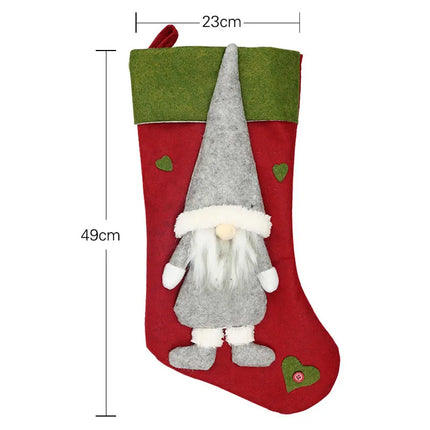 Christmas Stocking Gift Candy Bag Large Capacity Nonwoven Holder Xmas Decorations For Home Navidad 2025 New Year Oversize Sock