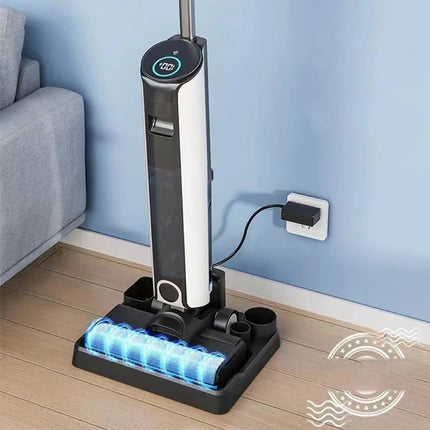 Smart Stain-Removing Floor Scrubber Vacuum & Mop in One Cordless Self-Cleaning Centrifugal Air Drying with Floating Scraper