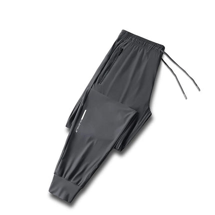 High Quality Ice Silk Pants For Men's Summer Slim Casual New Loose High Elasticity Quick Drying Outdoor Running Casual Pants
