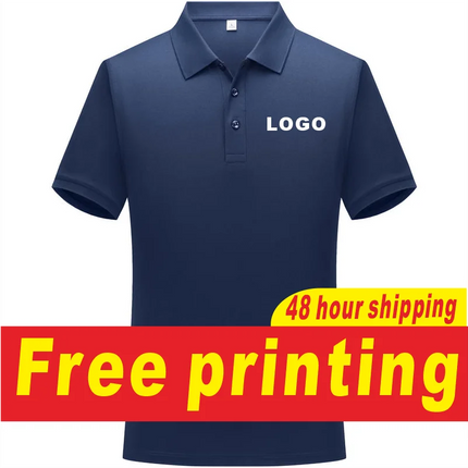 Summer Pure Cotton Short-Sleeved T-Shirt Polo Shirt for Men's and Women's Custom Printed Logo Embroidered Logo