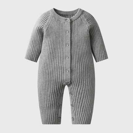 2025 New 0-24M Spring Toddler Baby Boy Girl Knitted Romper Infant Baby Boys Girls Solid Knitted Jumpsuit Baby Crawling Clothes