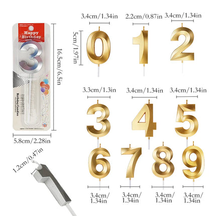 Digital birthday candles Opera House Digital Candles Birthday Cake Decoration Party Gold Silver Creative Candles