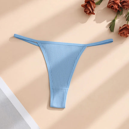 11Pcs Sexy Women‘s Thongs Low Waist Panties Underwear Solid Girls Briefs Cotton G-String Breathable Ladies Panty Female Lingerie