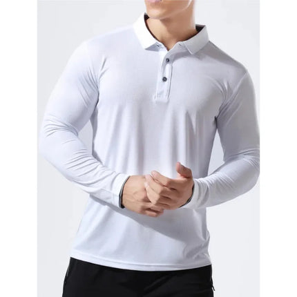 Long Sleeve Quick Dry Sports Polo Shirt Running Fitness Shirt Customized Logo Printing Breathable T-shirt Tops S-6xl 2025