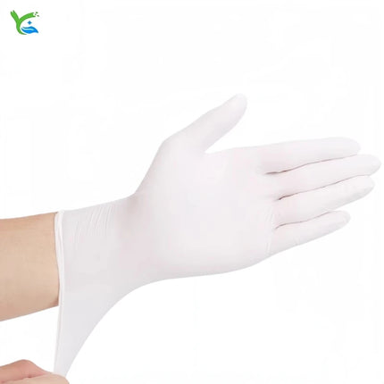 Wholesale Disposable Latex Gloves White Food Grade Powder-Free Multi-Purpose Kitchen Gloves for Cooking, Dishwashing, Cleaning