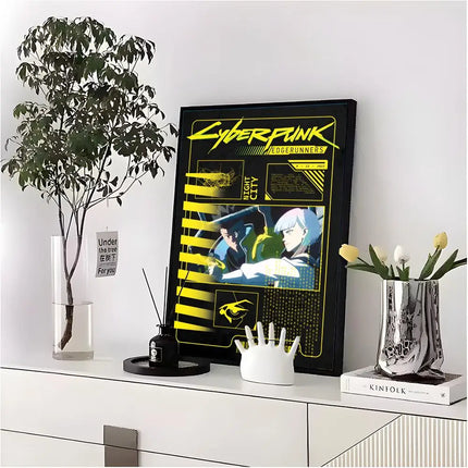 C-Cyberpunk Edgerunners Poster HD art sticky wall waterproof home living room bedroom bar aesthetic decoration