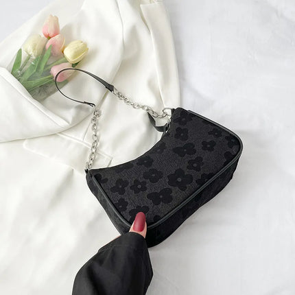 Fashion Felt Shoulder Bags for Women Small Casual Underarm Bag Female Hand Crossbody Bags for Women