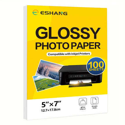 A4 20 Sheets | 100 Sheets 3R/4R/5R Glossy Photo Paper for Inkjet Printer, Bright Color, Suitable for Photography, Family, Festiv