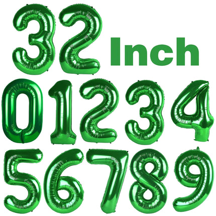 32Inch Multicolor Number 7 Balloon Large Number Balloons 0-9 Boys Girls Birthday Decoration Women Men Party Anniversary Supplies