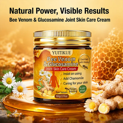 YUITIKUE Natural Bee Venom Joint Care Cream Ginger Chamomile Deep Moisturize Joint Skin Support Mobility