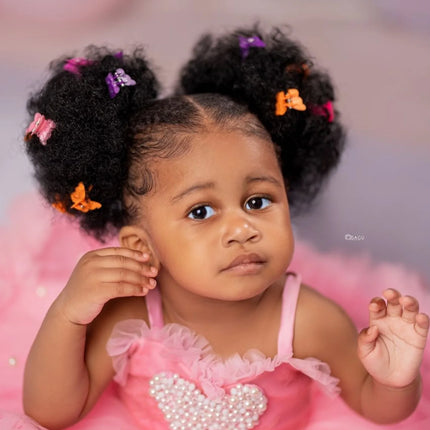 Pink Pearls Flower Girls Dresses Princess Ruffles Tulle Kids Birthday Party Dress for Wedding Baby Prom Gowns for Photoshoot