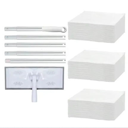 New Arrival Home Electrostatic Dust Collector Mop Set with Foldable Long Handle Disposable Vacuum Paper Household Floor Cleaning
