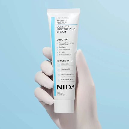 Korea NIDA Moisturizing Ultimate Cream Collagen Youthful Repair Damage Skin Strengthen Barrier Daily Facial Skin Care 100ml