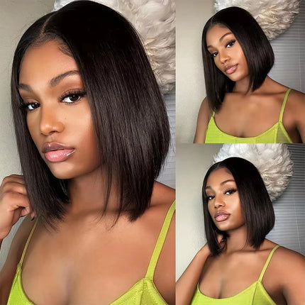 250% Density 13x4 Bone Straight Short Bob Lace Front Human Hair Wigs 13x6 Lace Frontal Wig Brazilian 100% Human Hair 16 Inch 5x5 Glueless Wig For Women